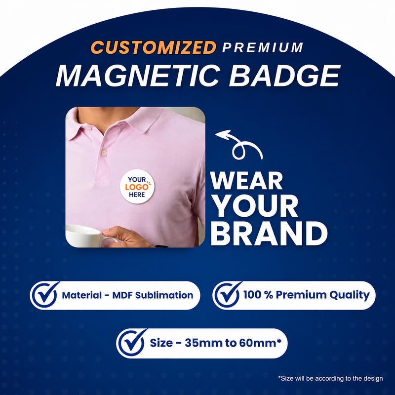 Customized Magnetic Name Badge with Company Logo