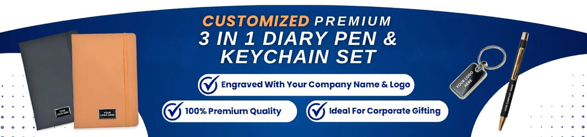 3-in-1 Diary, Pen & Keychain Corporate Gift Set