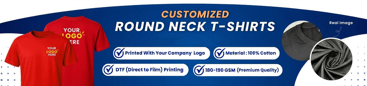 Customized Round Neck T-Shirt with Logo