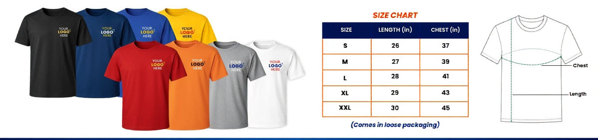 Customized Round Neck T-Shirt with Logo