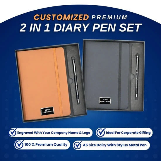 2-in-1 Diary & Pen Corporate Gift Set
