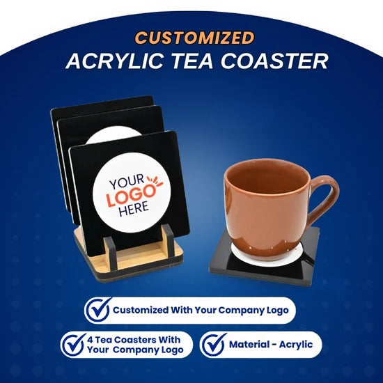 Personalized Tea Coasters with Company Logo