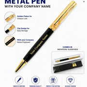 Customized Metal Pen with Company Logo in Gold