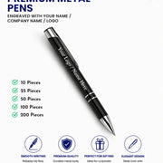 Customized Metal Pen with Company Logo in Steel Black