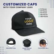 Customized Polo Cap with Company Logo in Black