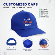 Customized Polo Cap with Company Logo in Blue