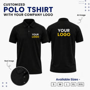 Customized Polo T-Shirt with Company Logo in Black