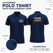 Customized Polo T-Shirt with Company Logo in Navy