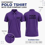 Customized Polo T-Shirt with Company Logo in Purple