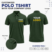 Customized Polo T-Shirt with Company Logo in DarkGreen